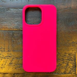 cordking silicone ultra slime shockproof protective iphone 13 pro case hot pink